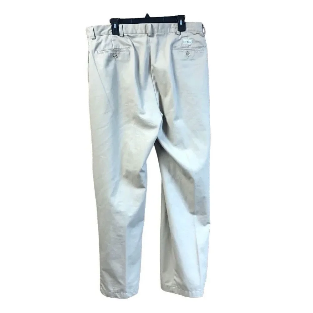 Polo Ralph Lauren Chinos 38x32 Andrew Pant Tan Small Imperfection on Back of Leg